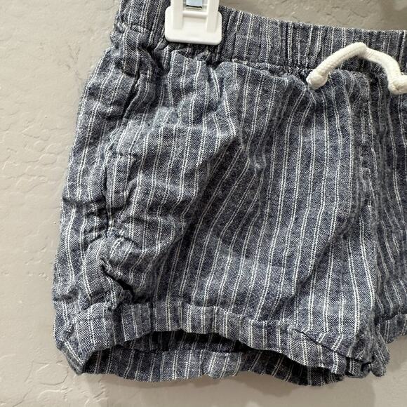 Go Gently Nation Kids Blue Stripe Chambray Shorts - Picture 3 of 6